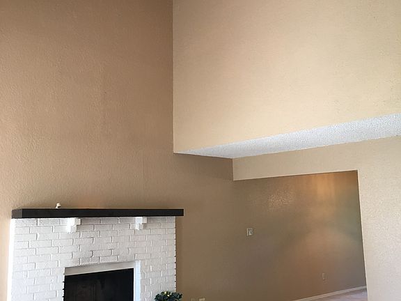 Vaulted ceiling in living room