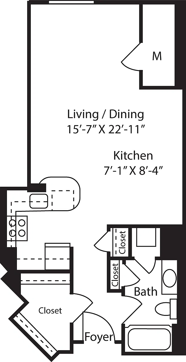 Floor plan Cameron Studio