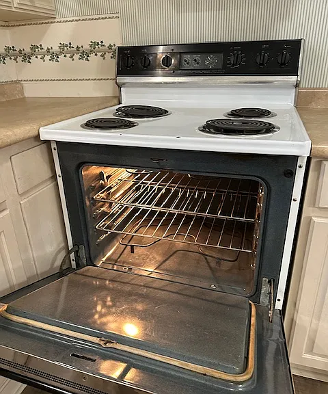 clean oven and range