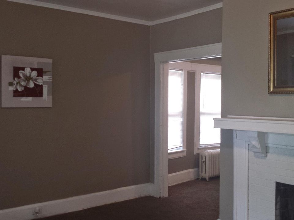 Living room view into dining room