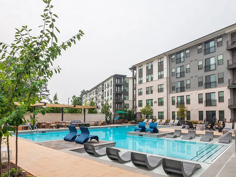 Resort-style Saltwater Swimming Pool with Tanning Ledges