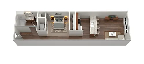 Floor plan 1X1 B