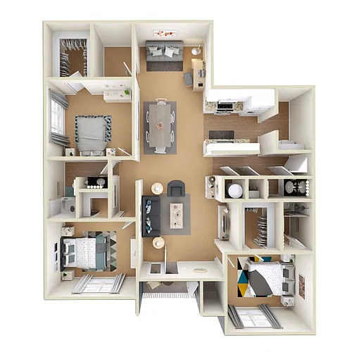 Floor plan 3 Bedroom + Den