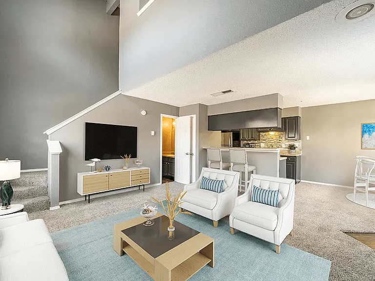 Apartment with Vaulted Ceiling