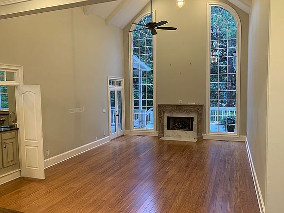 Family room with gas firepla