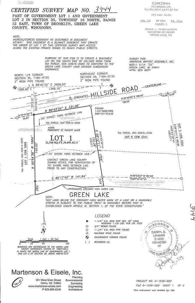 L1 Hillside Road LOT 1, Green Lake, WI 54941 MLS 1975191 Zillow