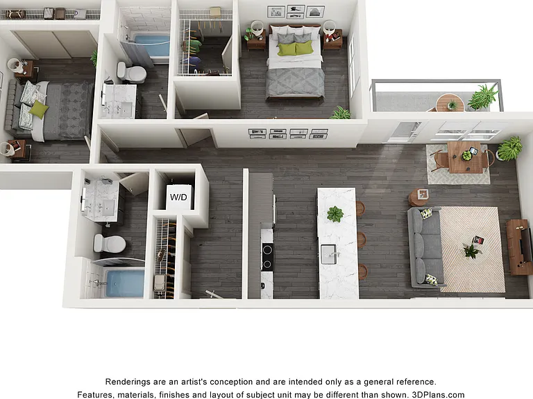 Urban 2 Bedrooms B floor plan Broadstone Strata