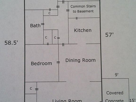 floor plan - just about 1500 sq ft