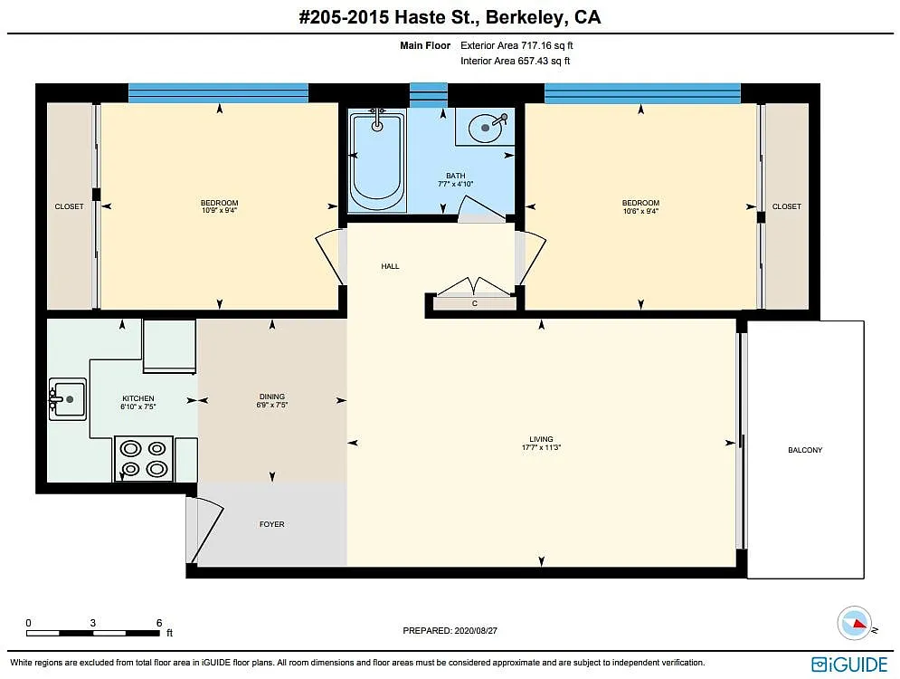 Floor plan 2 Bedrooms, 1 Bathroom