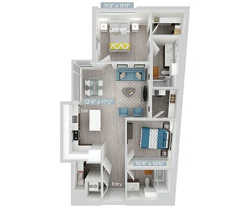 Floor plan B6-1001