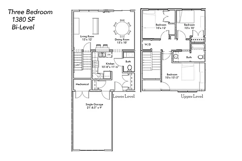 Floor plan Three Bedroom - Tax Credit
