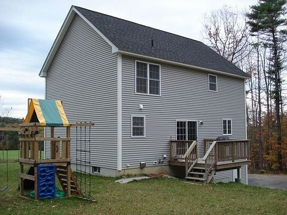 Backyard has plenty of room for deck and playground