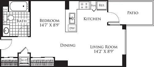 Floor plan Studio 1