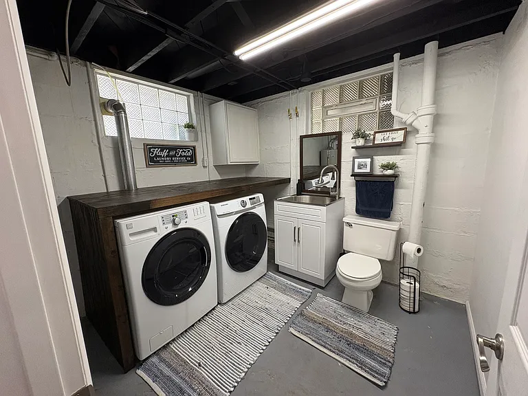 Laundry room and half bathroom