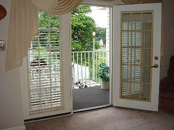 French doors to patio