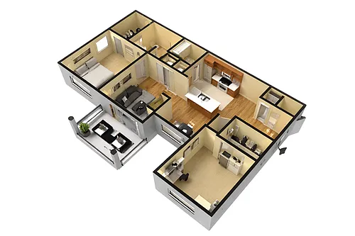 Floor plan 2 Bedroom 2 Bathroom