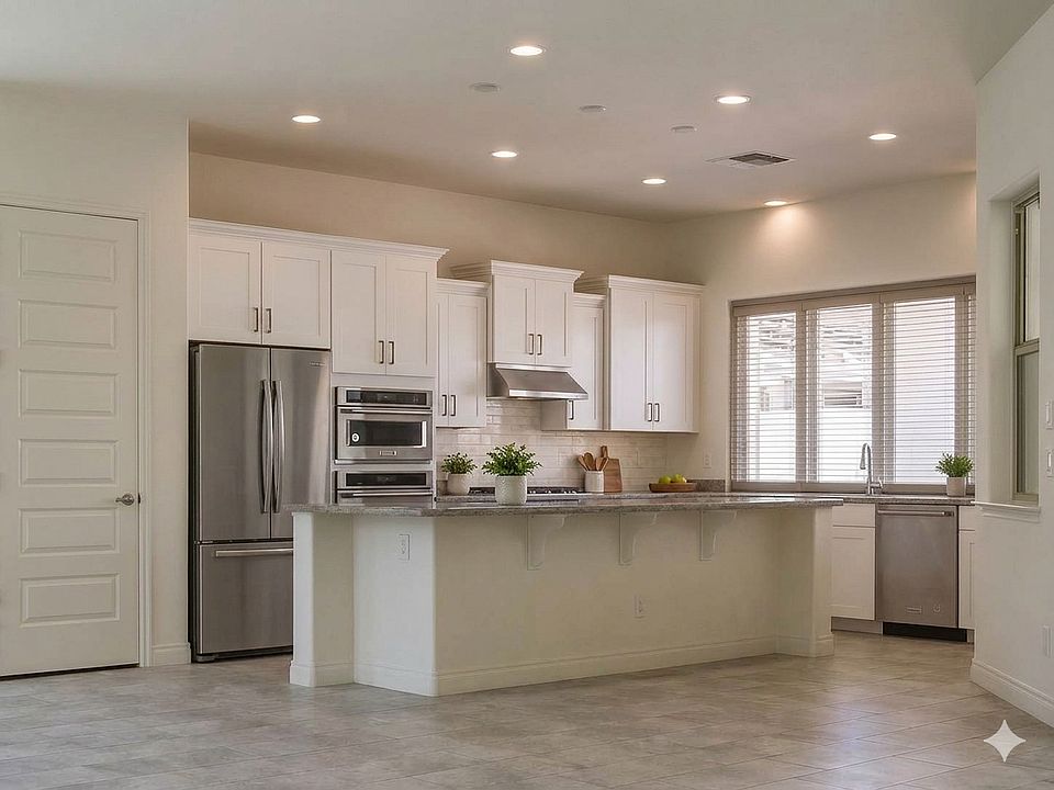 Modern Kitchen with stainless steel appliances and high end cabinets