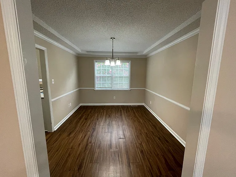 Looking from living room to dining room