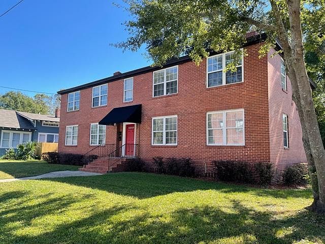 Front entrance of building.