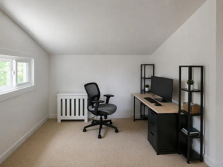study nook in primary bedroom