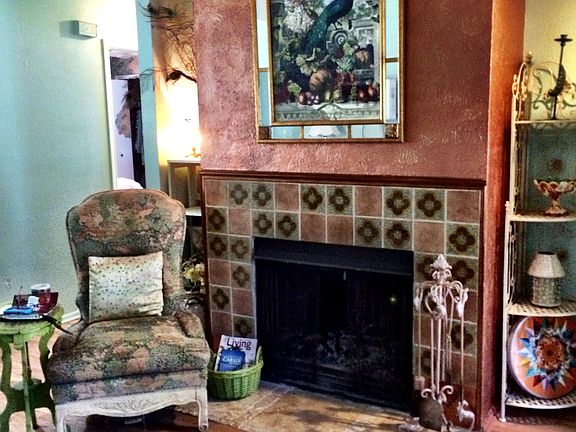 Wood burning fireplace