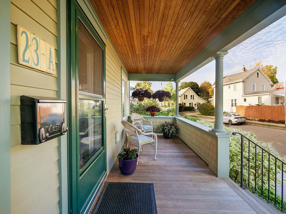 East facing covered porch