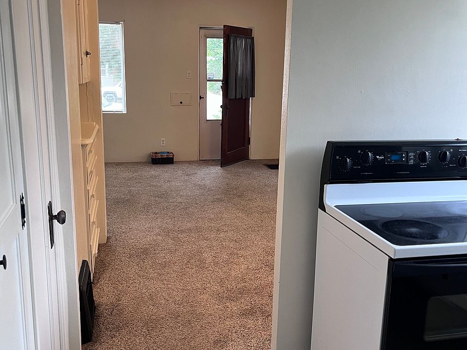 view from kitchen looking at front door