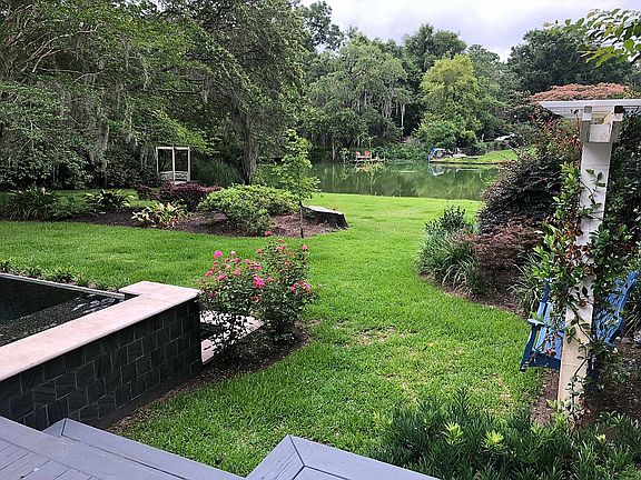 Landscaped lake front 