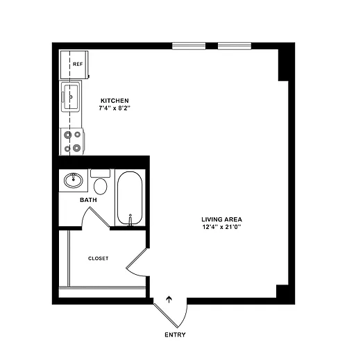 Floor plan Studio Standard