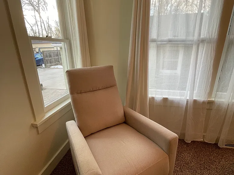 Nice reading nook in the bedroom.