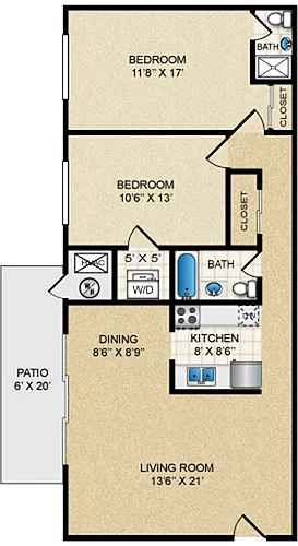 Floor plan Two Bedroom