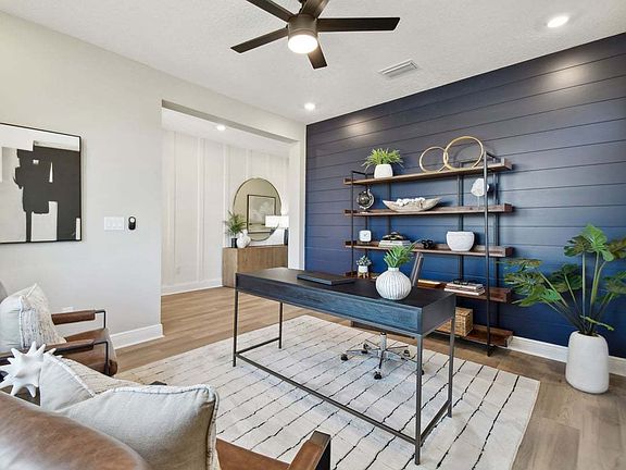 Sebastian new construction home plan first floor flex space as study by William Ryan Homes Tampa