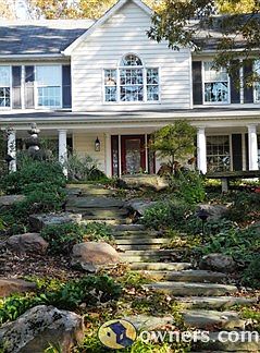Front garden stone steps
