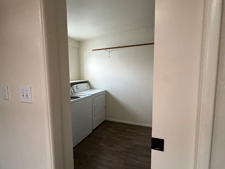 laundry and storage room