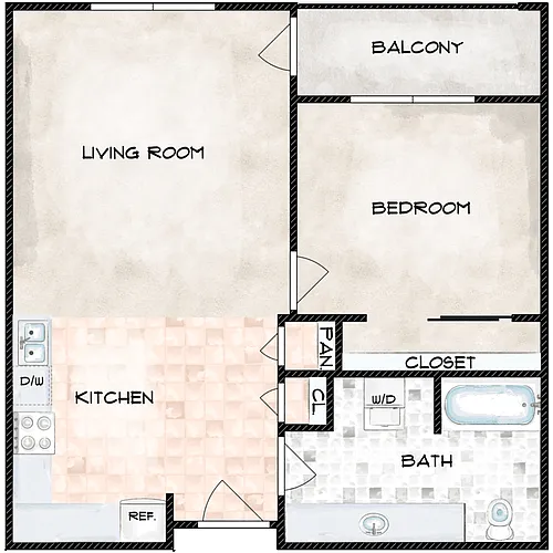 Floor plan 1X1
