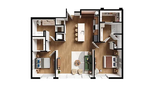 Floor plan 2BR-E