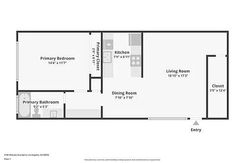 Floor plan One Bedrroom