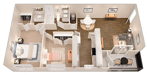 Floor plan Renovated Two Bedroom