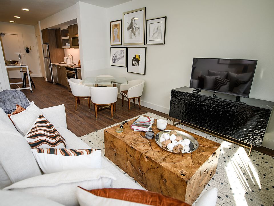 The George Besaw Apartments Model Living Room and TV