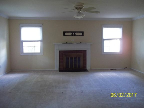 Living room with electric fireplace