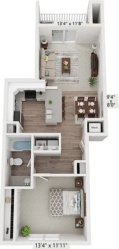 Floor plan One Bedroom