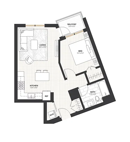 Floor plan 1B5