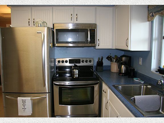 Kitchen with stainless steel appliances