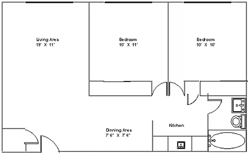 Floor plan 2 Bedroom