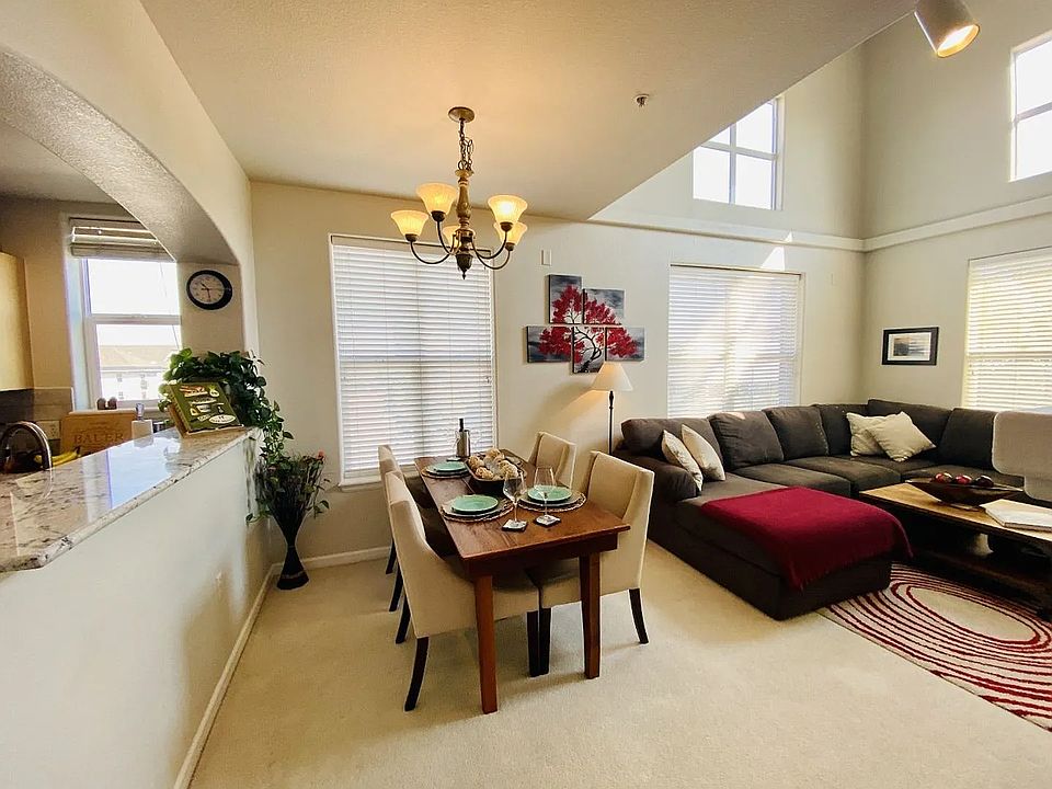 Dining Space to Living Room (staged; now with new hardwoods)