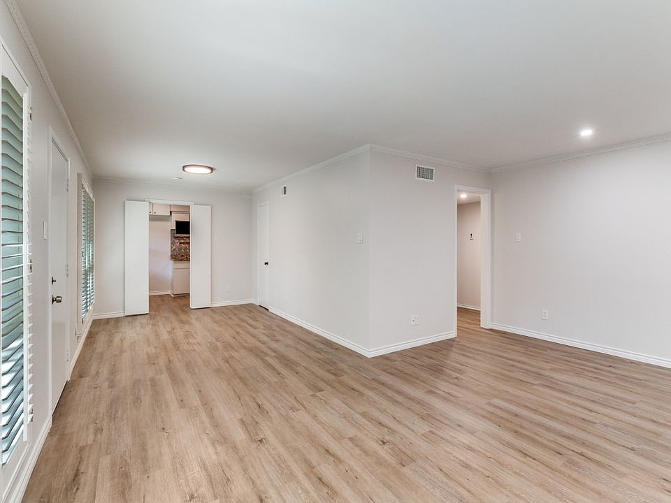 Open living and dining room