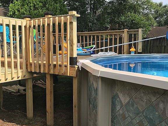Backyard pool & deck