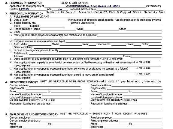 Application - Bring to open house pg1