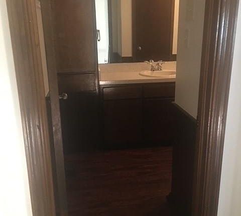 view of bathroom from hallway