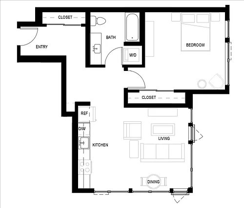 Floor plan 1B - 1A
